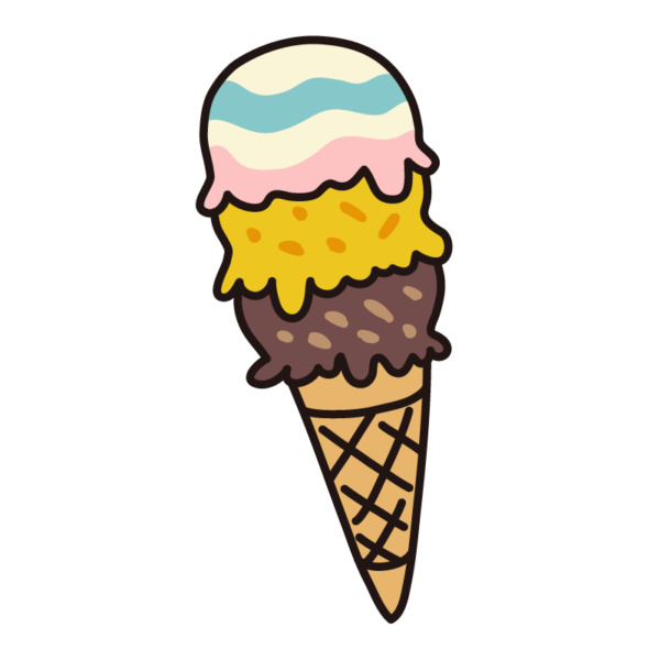 アイスクリーム（三段）